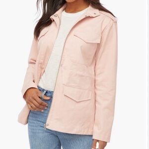 JustFab Light Pink Cinched Utility Jacket Size L